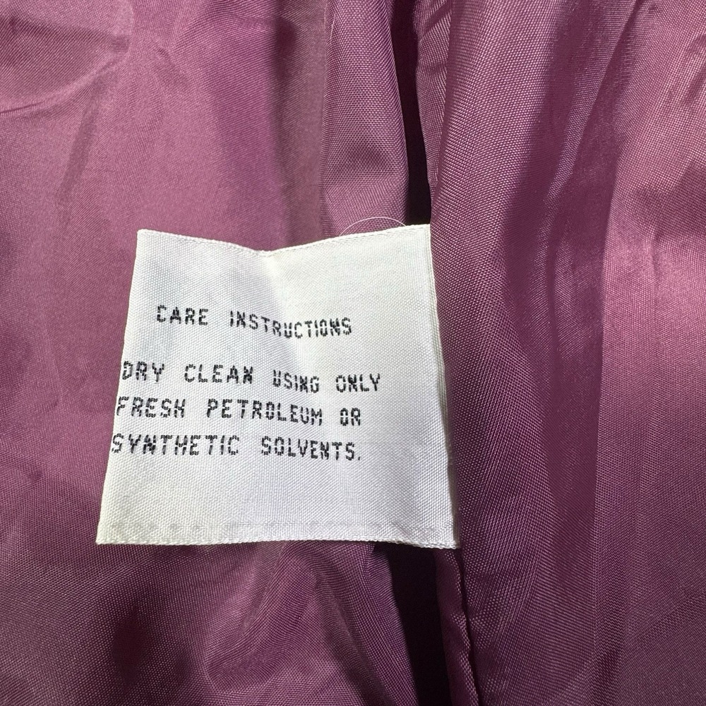 Vintage CBO Down Puffer Coat M Mauve Quilted Long Korea Winter Retro 80s Ski - Picture 8 of 14